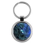 Shiny Blue Pebbles Key Chains (Round) 