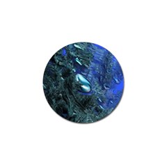 Shiny Blue Pebbles Golf Ball Marker (4 Pack)