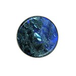 Shiny Blue Pebbles Hat Clip Ball Marker