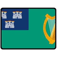 City Of Dublin Flag Fleece Blanket (large)  by abbeyz71