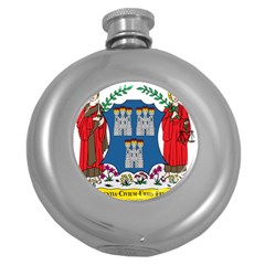 City Of Dublin Coat Of Arms  Round Hip Flask (5 Oz) by abbeyz71