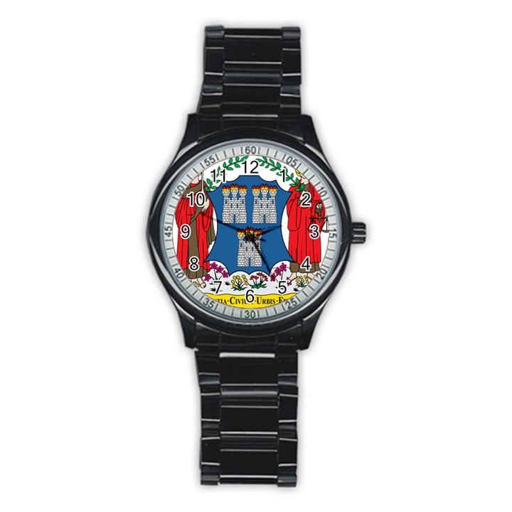 City of Dublin Coat of Arms  Stainless Steel Round Watch