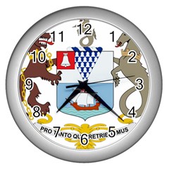 Coat Of Arms Of Belfast  Wall Clocks (silver)  by abbeyz71