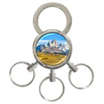 Snowy Andes Mountains, El Chalten, Argentina 3-Ring Key Chains Front