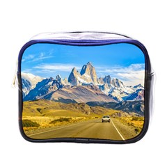 Snowy Andes Mountains, El Chalten, Argentina Mini Toiletries Bags by dflcprints