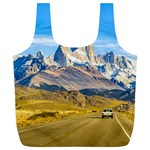 Snowy Andes Mountains, El Chalten, Argentina Full Print Recycle Bags (L)  Back