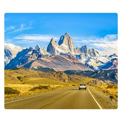 Snowy Andes Mountains, El Chalten, Argentina Double Sided Flano Blanket (small)  by dflcprints