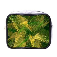 Green And Gold Abstract Mini Toiletries Bags