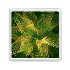 Green And Gold Abstract Memory Card Reader (Square) 