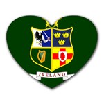 Flag of Ireland National Field Hockey Team Heart Mousepads Front