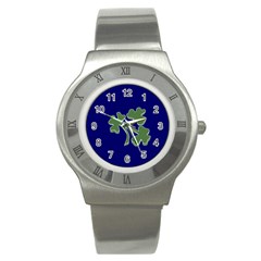 Flag Of Ireland Cricket Team Stainless Steel Watch by abbeyz71