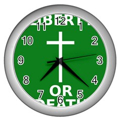 Battle Of Arklow Flag Wall Clocks (silver)  by abbeyz71