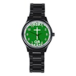 Battle of Arklow Flag Stainless Steel Round Watch Front