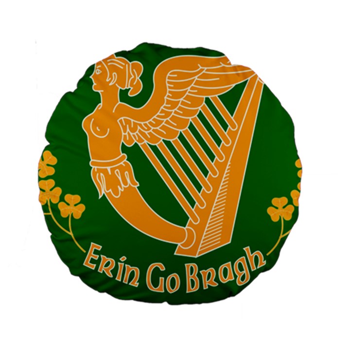 Erin Go Bragh Banner Standard 15  Premium Round Cushions