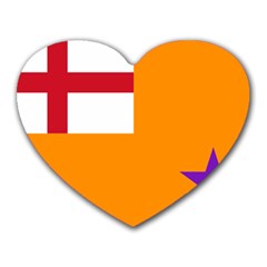 Flag Of The Orange Order Heart Mousepads