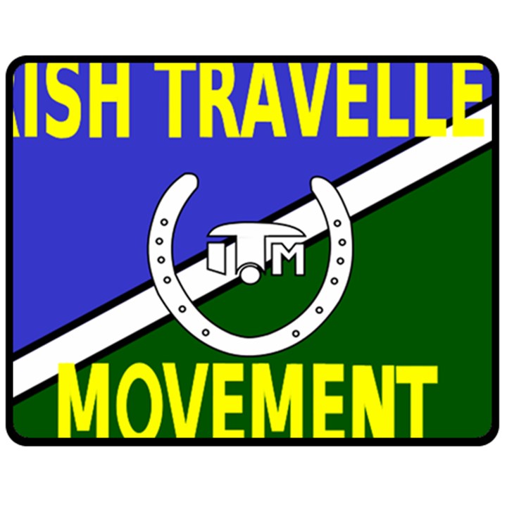 Flag of the Irish Traveller Movement Double Sided Fleece Blanket (Medium) 