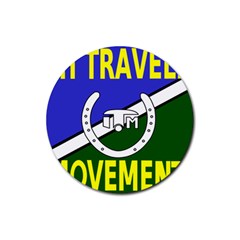 Flag Of The Irish Traveller Movement Rubber Coaster (round)  by abbeyz71
