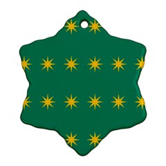 32 Stars Fenian Flag Snowflake Ornament (two Sides) by abbeyz71