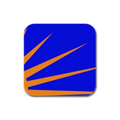 Sunburst Flag Rubber Square Coaster (4 Pack)  by abbeyz71