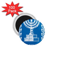 Emblem Of Israel 1 75  Magnets (100 Pack)  by abbeyz71