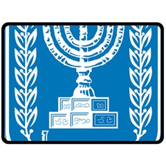Emblem Of Israel Double Sided Fleece Blanket (large)  by abbeyz71