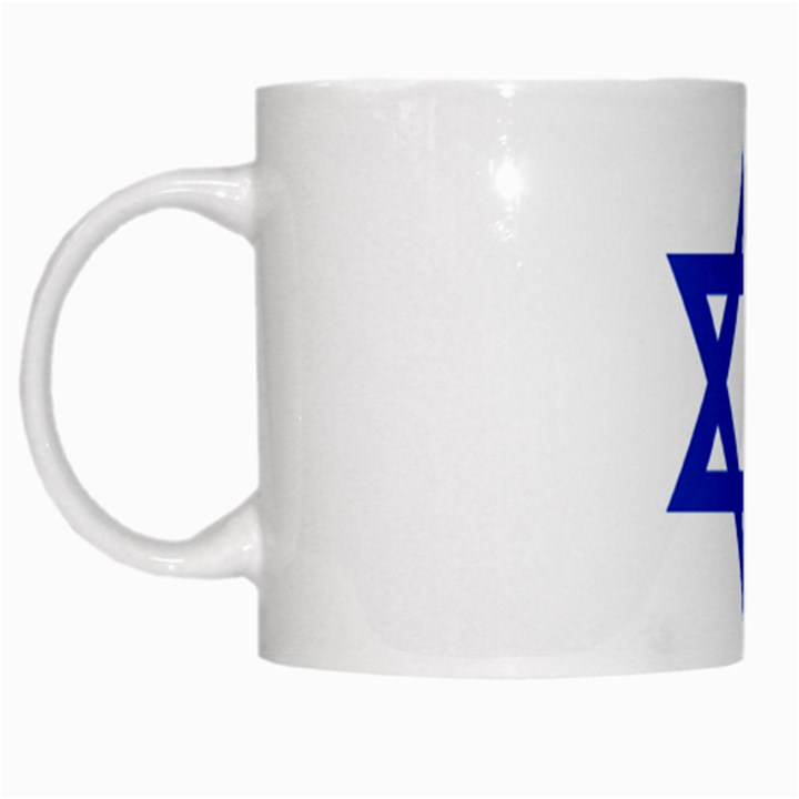 Flag of Israel White Mugs