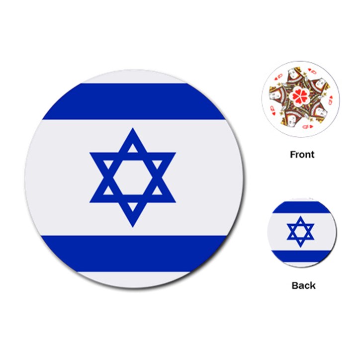 Flag of Israel Playing Cards (Round) 