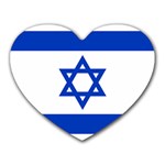 Flag of Israel Heart Mousepads Front