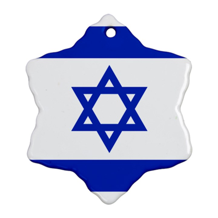 Flag of Israel Snowflake Ornament (Two Sides)