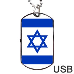 Flag Of Israel Dog Tag Usb Flash (one Side) by abbeyz71