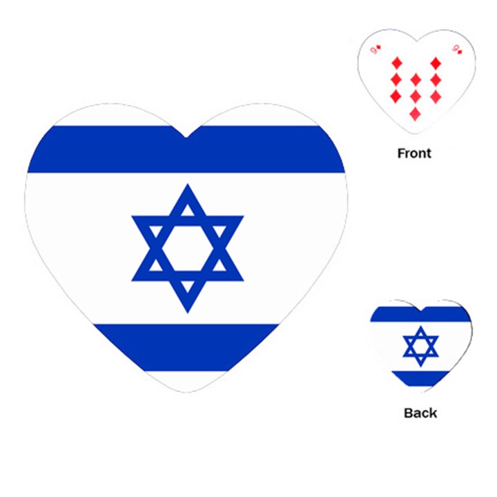 Flag of Israel Playing Cards (Heart) 