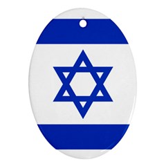 Flag Of Israel Oval Ornament (two Sides) by abbeyz71