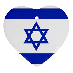 Flag Of Israel Heart Ornament (two Sides) by abbeyz71