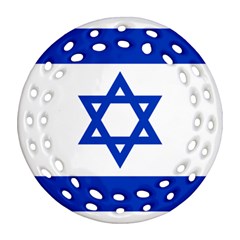 Flag Of Israel Ornament (round Filigree) by abbeyz71