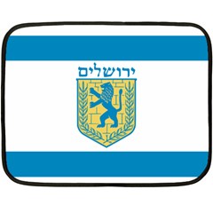 Flag Of Jerusalem Double Sided Fleece Blanket (mini)  by abbeyz71