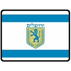 Flag Of Jerusalem Double Sided Fleece Blanket (large)  by abbeyz71