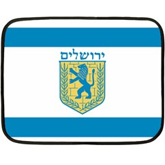 Flag Of Jerusalem Fleece Blanket (mini) by abbeyz71