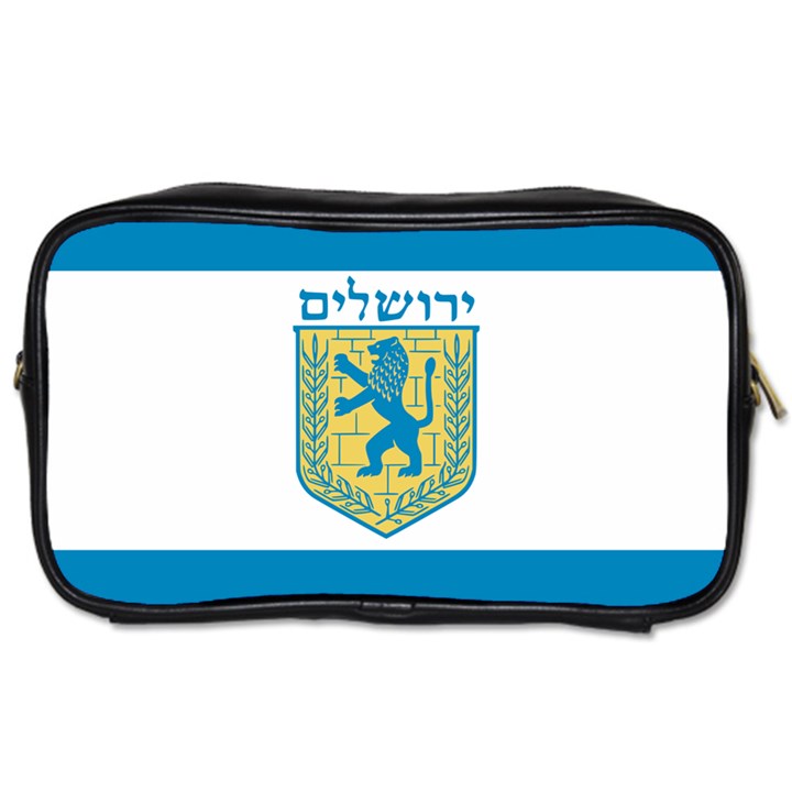 Flag of Jerusalem Toiletries Bags