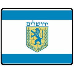 Flag Of Jerusalem Fleece Blanket (medium)  by abbeyz71