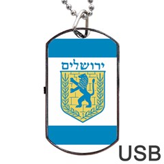 Flag Of Jerusalem Dog Tag Usb Flash (two Sides) by abbeyz71