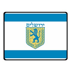 Flag Of Jerusalem Double Sided Fleece Blanket (small)  by abbeyz71