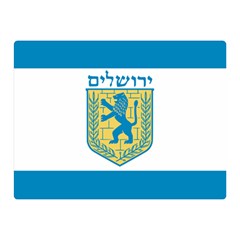 Flag Of Jerusalem Double Sided Flano Blanket (mini)  by abbeyz71