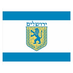 Flag Of Jerusalem Double Sided Flano Blanket (small)  by abbeyz71