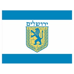 Flag Of Jerusalem Double Sided Flano Blanket (medium)  by abbeyz71