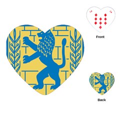 Coat Of Arms Of Jerusalem Playing Cards (heart)  by abbeyz71