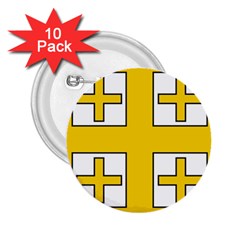 Jerusalem Cross 2 25  Buttons (10 Pack)  by abbeyz71