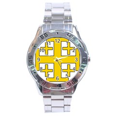 Jerusalem Cross Stainless Steel Analogue Watch by abbeyz71