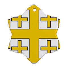 Jerusalem Cross Snowflake Ornament (two Sides) by abbeyz71