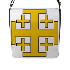 Jerusalem Cross Flap Messenger Bag (l)  by abbeyz71