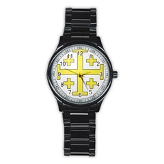 The Arms Of The Kingdom Of Jerusalem  Stainless Steel Round Watch by abbeyz71